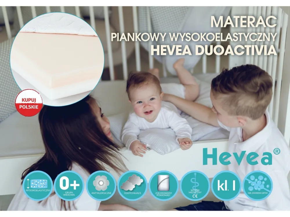 Materac piankowy Hevea Duo Activia 120x60cm