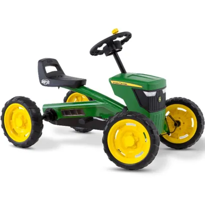 BERG Gokart na Pedały John Deere Ciche Koła 2-5 lat do 30 kg