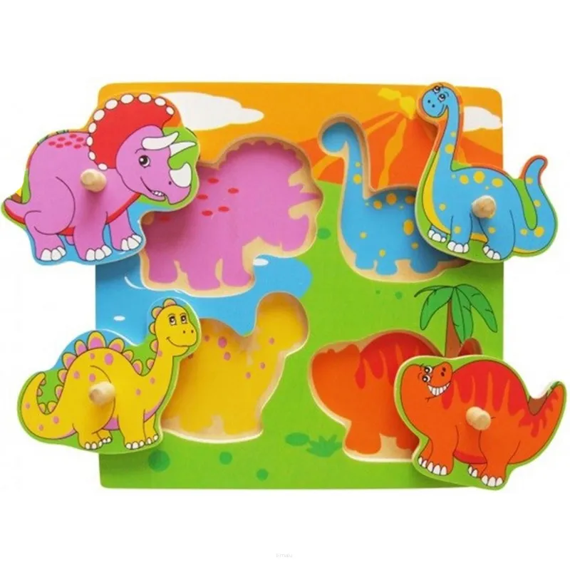 Drewniane Puzzle Dinozaury Układanka Niespodzianka Viga Toys