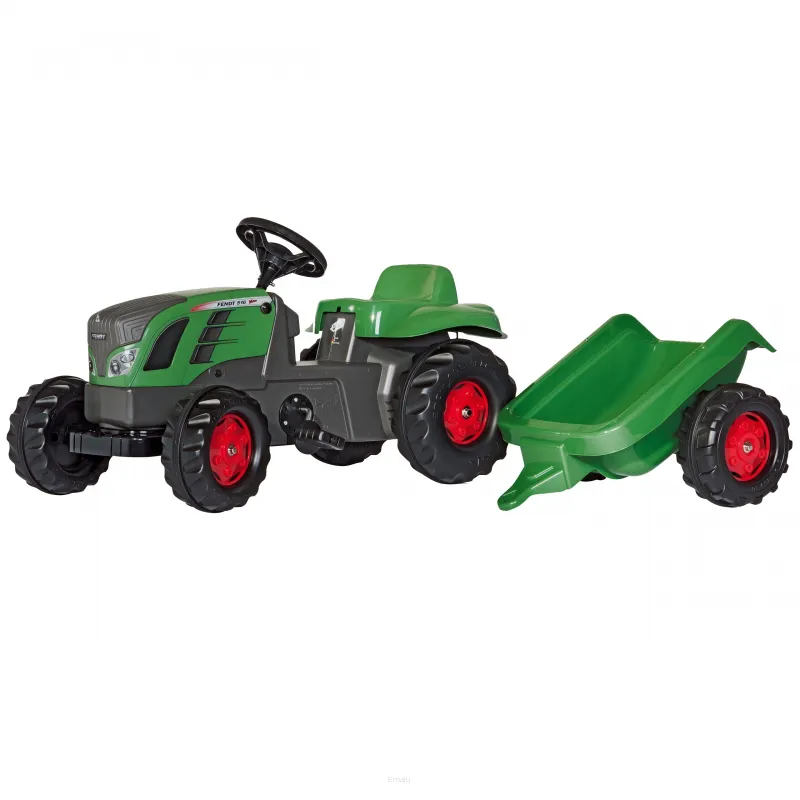 RollyToys rollyKid Duży Traktor na Pedały FENDT Przyczepa