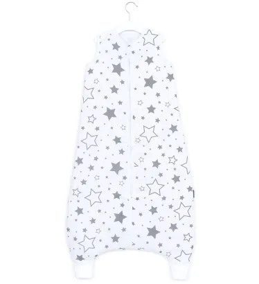 MAMO-TATO Śpiworek dla dziecka muślinowy z nogawkami 98 - 116 "L" - Duże gwiazdy