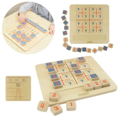 MASTERKIDZ Tablica Edukacyjna Gra Mini Sudoku Montessori