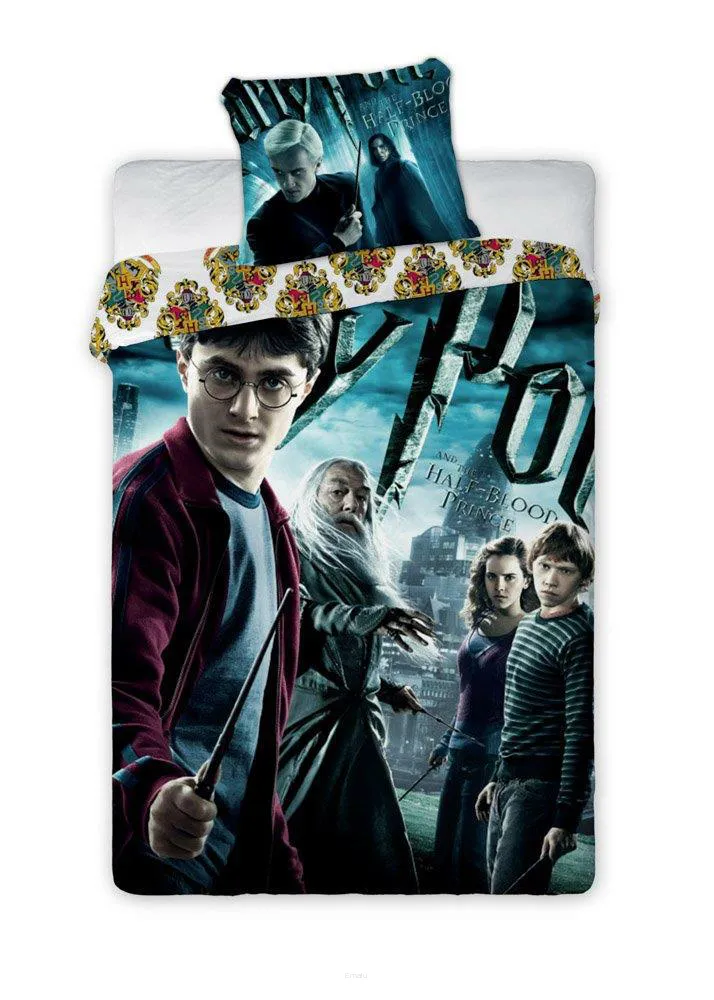 Pościel dla dziecka Faro Harry Potter turkusowa 140x200cm 