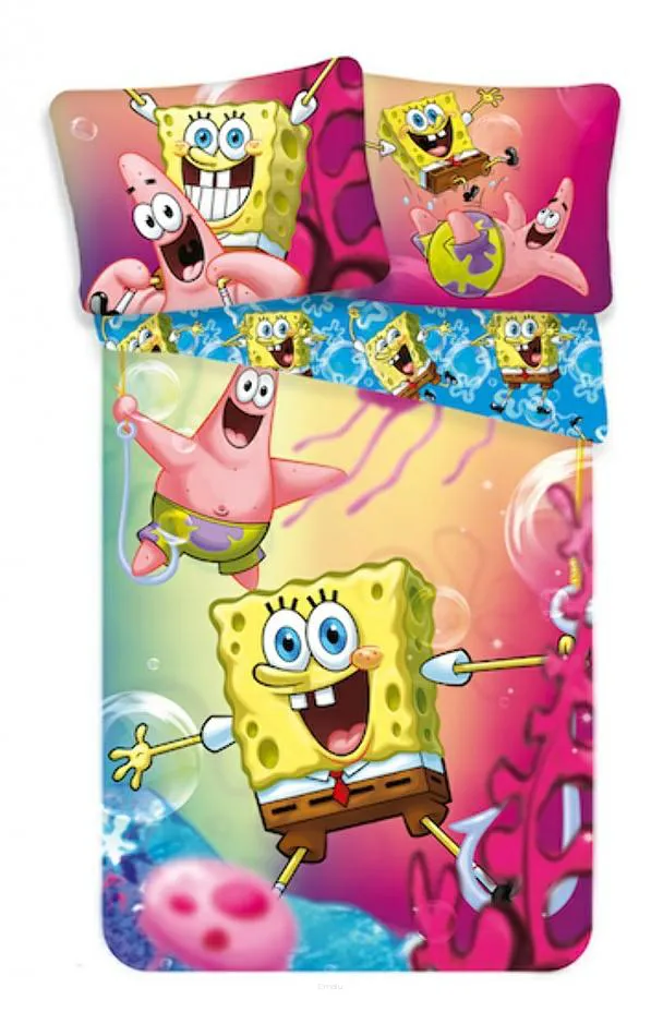 Pościel dla dziecka Jerry Fabrics Sponge Bob Kanciastoporty 140x200cm