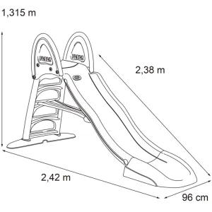 FEBER Zjeżdżalnia Ogrodowa Ślizg Wodny  238 cm dla Dzieci