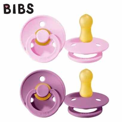 Smoczek Uspokajający BIBS Colour Lavender & Baby Pink rozmiar S kauczuk Hevea dwupak
