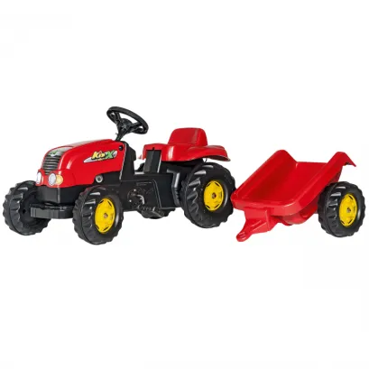 ROLLY TOYS Traktor na pedały z przyczepą rollyKid