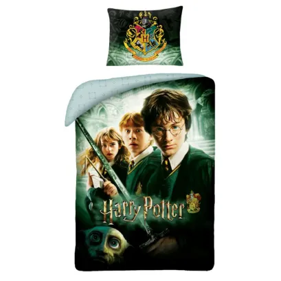 Pościel dla dzieci Halantex HP-8095BL Harry Potter 140x200cm zielona 