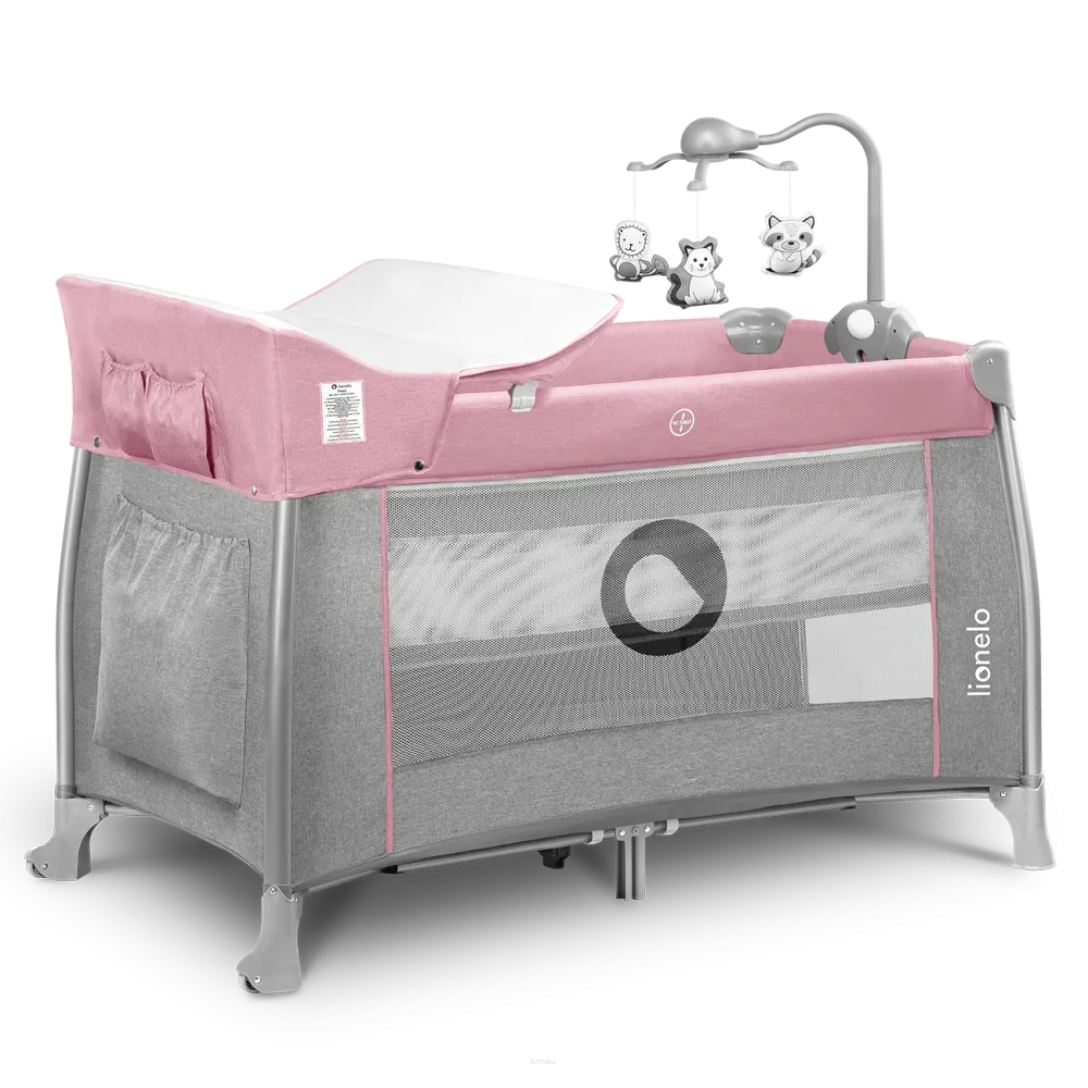 Łóżeczko LIONELO THOMI PINK BABY 125x68