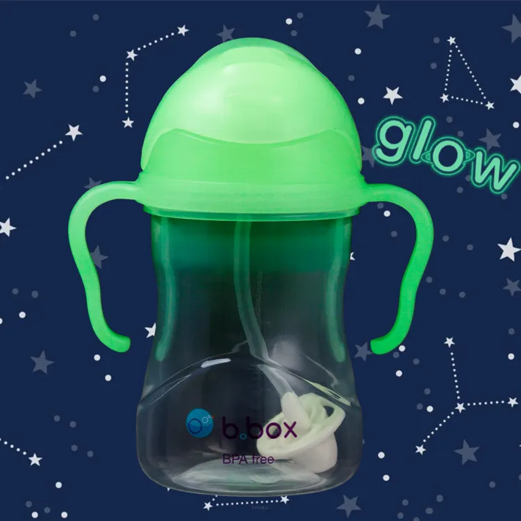 Bidon ze słomką 240ml Glow in the dark b.box