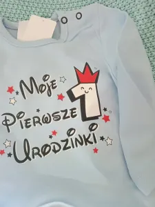 Body niemowlęce dla chłopca Moje pierwsze 1 urodzinki